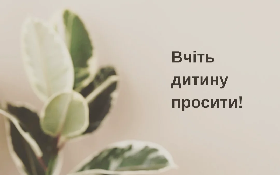 Вчіть дитину просити!